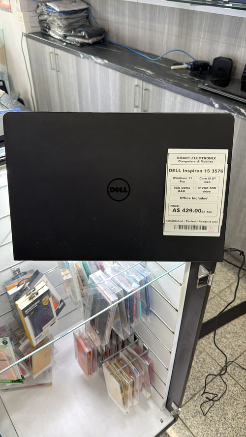 Refurbished Dell Inspiron 15 3576 15" FHD | 8GB RAM | 512GB SSD | Intel Core i5 8th Gen | Windows 11 Pro