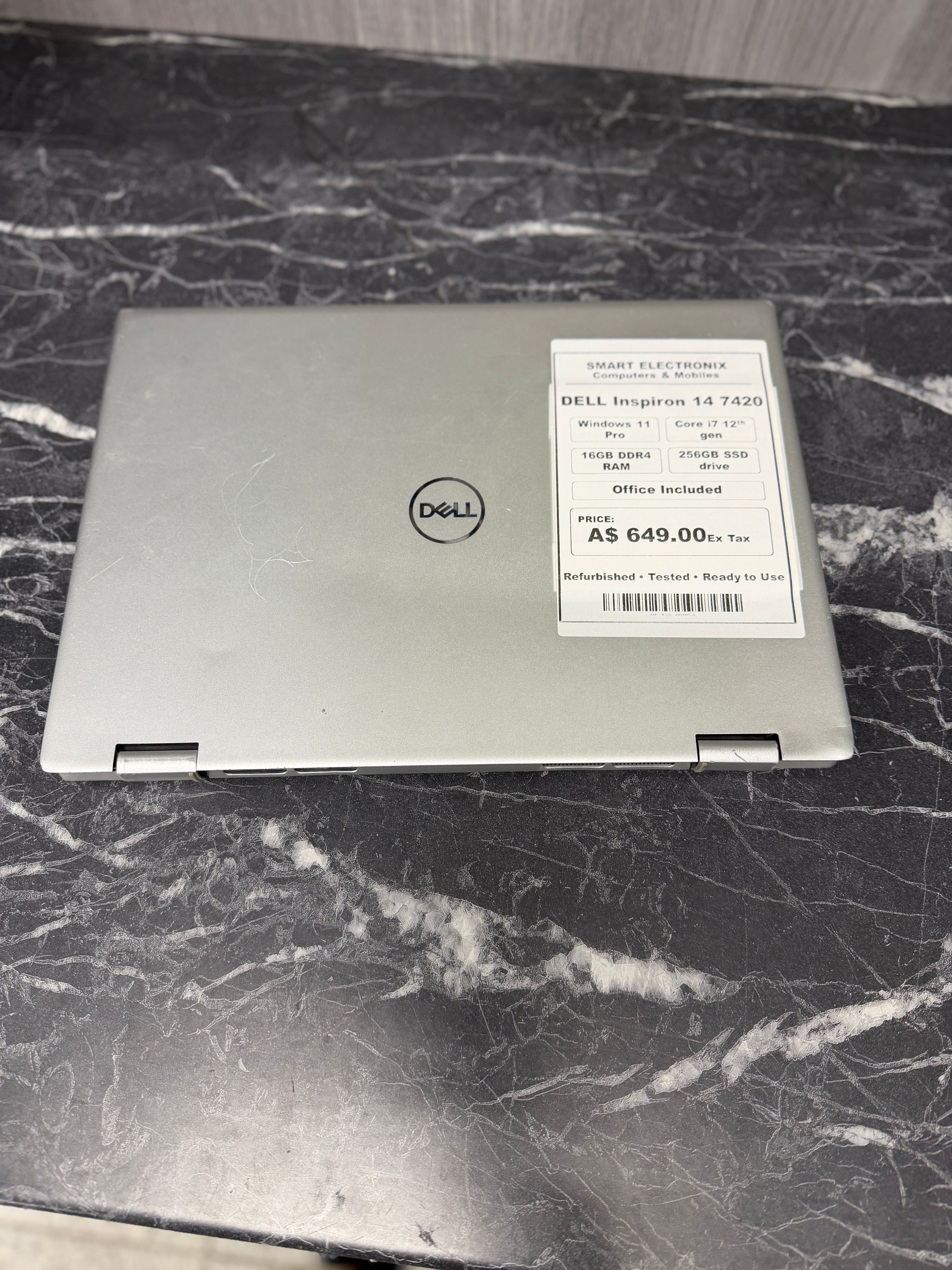 Refurbished Dell Inspiron 14 7420 14" FHD | 16GB RAM | 256GB SSD | Intel Core i7 | Windows 11 Pro