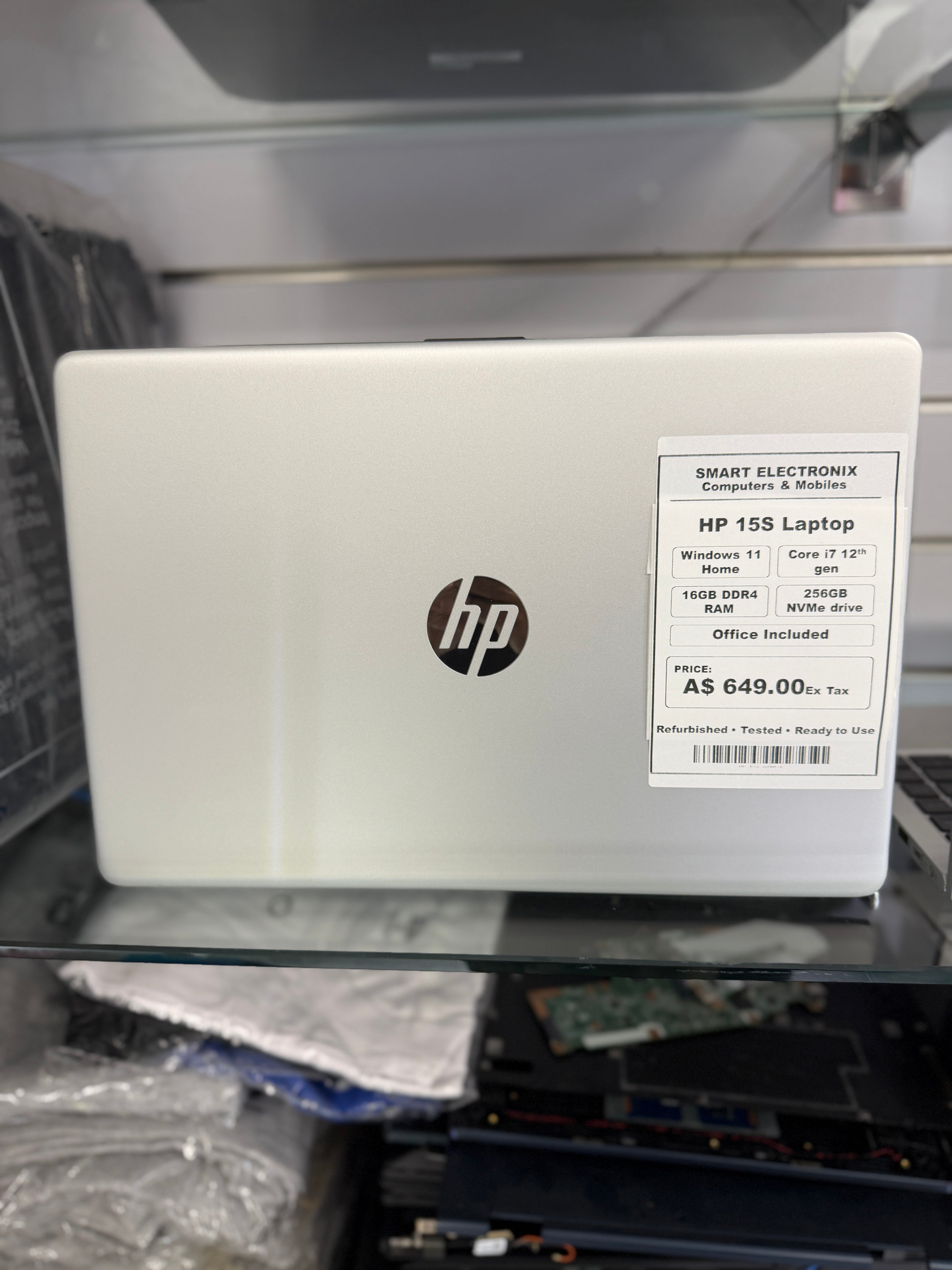 Refurbished HP 15S Laptop 15.6" FHD | 16GB RAM | 256GB SSD | Core i7 12th Gen | Windows 11 Home
