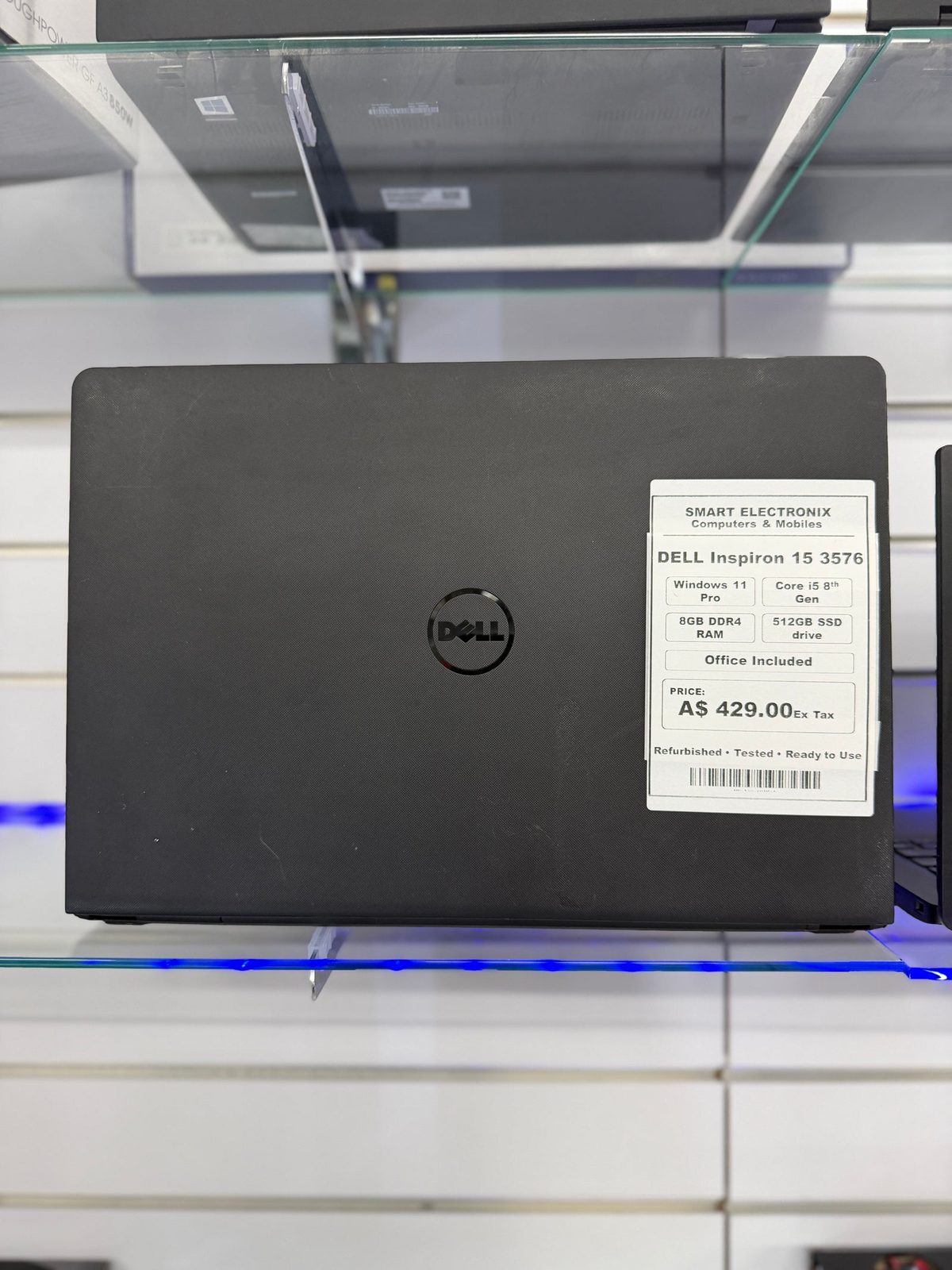 Refurbished Dell Inspiron 15 3576 15" FHD | 8GB RAM | 512GB SSD | Intel Core i5 8th Gen | Windows 11 Pro