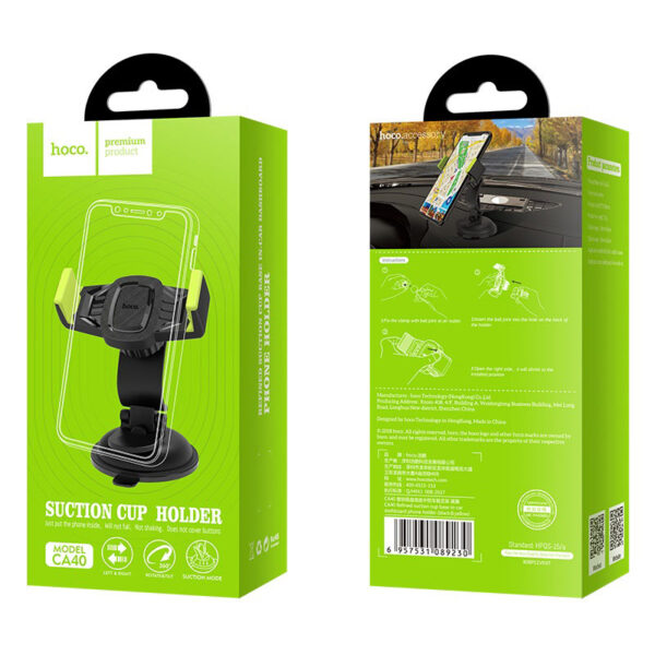 HOCO Car Holder CA40 Refined Suction Cup In-Car Mount