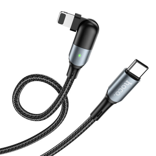 HOCO Charging Cable U100 Orbit Type C to Lightning Black