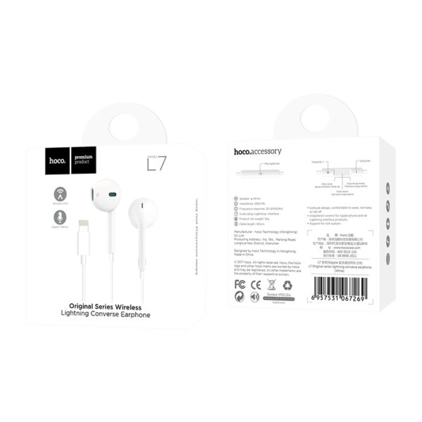 HOCO Earphones L7 Original Series Lightning