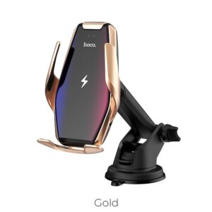 HOCO Car Wireless Charger S14 Surpass Dashboard Mount GOLD