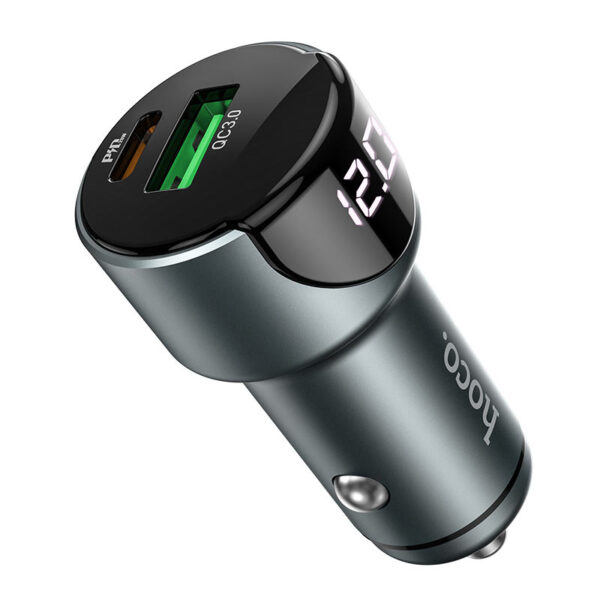 HOCO Car Charger Z42 dual port digital display