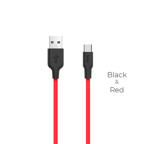 Hoco Charging Cable X21 Silicone Type-C Red 1M