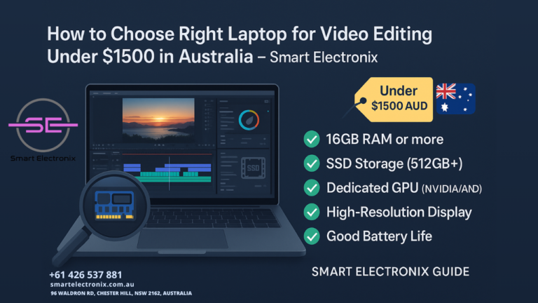 How to Choose the Right Laptop for Video Editing Under $1500 in Australia – Smart Electronix Guide